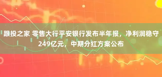 跟投之家 零售大行平安银行发布半年报，净利润稳守249亿元，中期分红方案公布