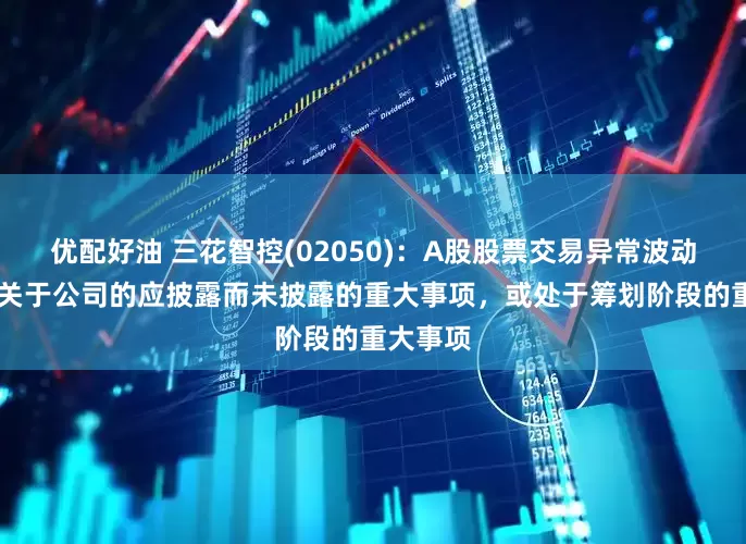 优配好油 三花智控(02050)：A股股票交易异常波动 不存在关于公司的应披露而未披露的重大事项，或处于筹划阶段的重大事项